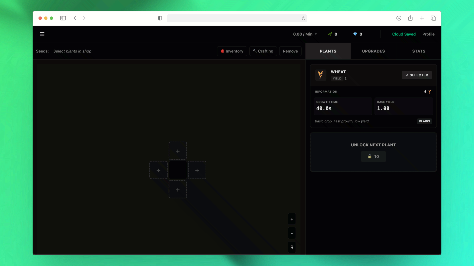 Landingsside for GardenIdle